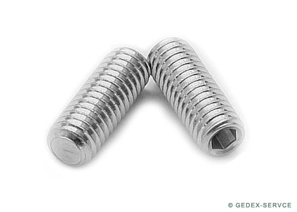 50 pcs DIN 913 M6x60 A2 Hexagon socket set screws w. flat point ISO 4026, stainless steel